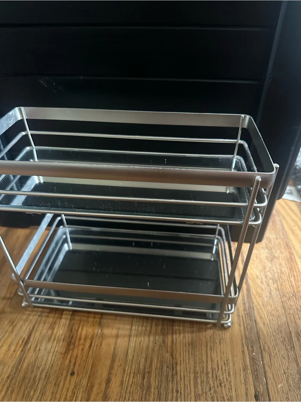 Metal 2-Tier Countertop Organizer Shelf - Silver